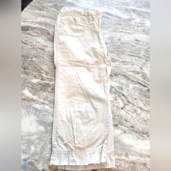LOFT Petites Khaki Cargo Pants Size 8P Lightweight Utility Ankle - Picture 1 of 9